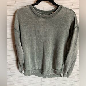 Turnrow Gray Sweat shirt mineral washed